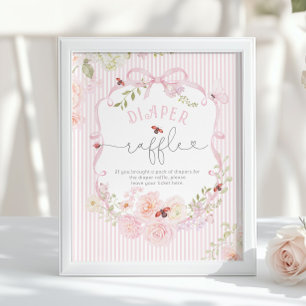 Poster Tirage au sort des couches Love Bug Wildflower Bab