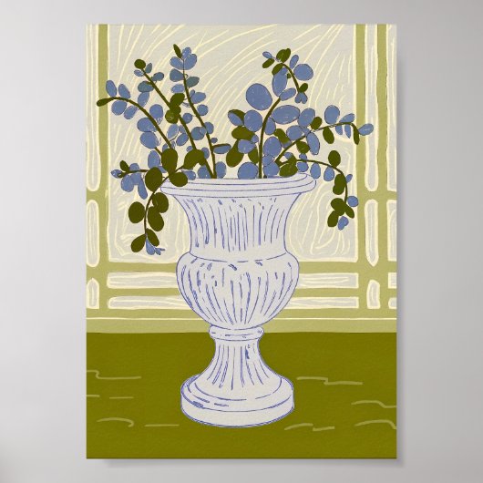 Poster Tirage Classique avec Branches d'Eucalyptus Impres (Devant)