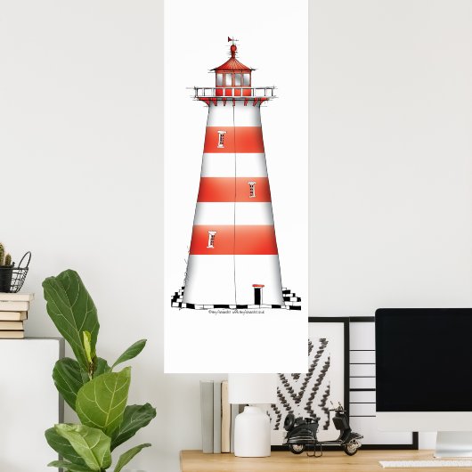 Poster tirage d'art de phare 2, tony fernandes (Bureau à domicile)
