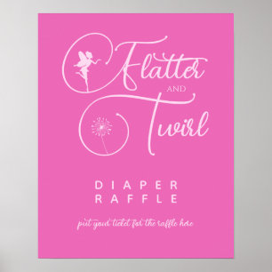 Poster Tirage de couche de fée minimaliste rose moderne