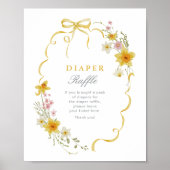 Poster Tirage de couches Wiildflower Ruban floral Baby sh (Devant)