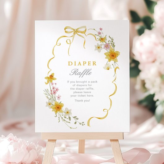 Poster Tirage de couches Wiildflower Ruban floral Baby sh