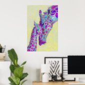 Poster tirage des girafes violettes (Bureau à domicile)