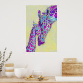 Poster tirage des girafes violettes (Cuisine)