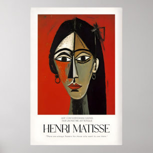 Poster Tirages d'art de Matisse - Portrait de femme styli