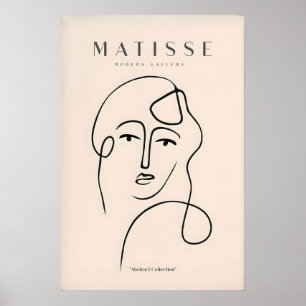 Poster Tirages d'art de Matisse - Visage abstrait en lign