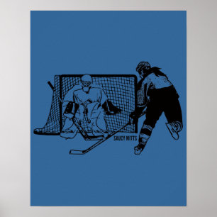 Poster Tiré Sur Le Hockey Net (femelle)