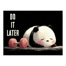 Tired Panda Gym – Dessins de sport drôles et migno