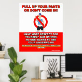 Poster Tirez le panneau de votre pantalon (Bureau à domicile)