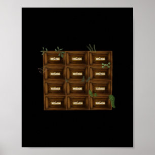 Poster Tiroirs d'apothèque Whimsigoth