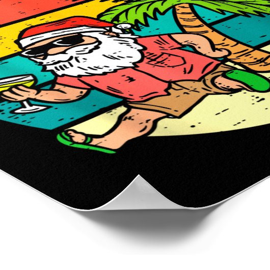 Poster Tis The Sea Sun Santa Beach Summer Christmas In Ju (Coin)