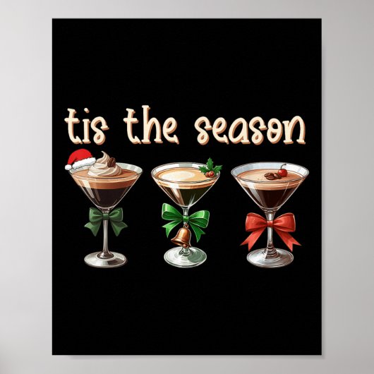 Poster Tis The Season Espresso Martini Tail Gles Xmas Par (Devant)