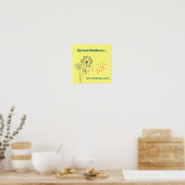 Poster Tisser Transman "Spread Kindness" avec Dandelions (Cuisine)