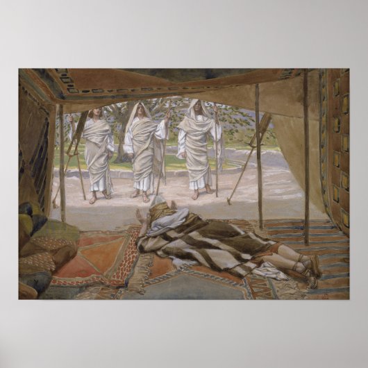 Poster Tissot - Abraham et les trois anges 1896 (Devant)