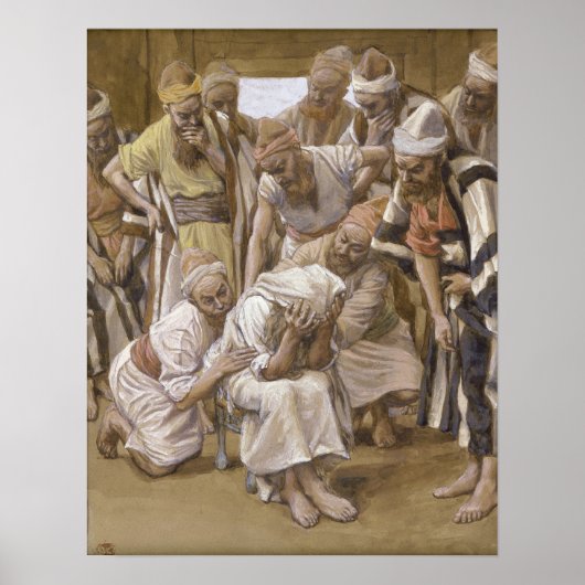 Poster Tissot - Jacob pleure son fils Joseph (Devant)