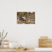Poster Tissot - Joseph interprète le rêve de Pharaon (Cuisine)