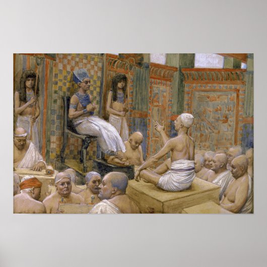Poster Tissot - Joseph interprète le rêve de Pharaon (Devant)