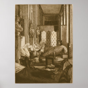Poster Tissot - Le Foyer de la Comédie-Française Durin…