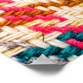 Poster Tissu à damiers Brown avec fils colorés. Scott (Coin)