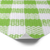 Poster Tissu à damiers vert : texture closeup. (Coin)