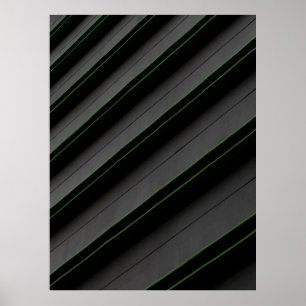 Poster Tissu à rayures blanches et noires