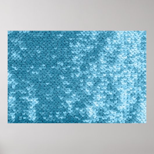 Poster Tissu brillant bleu ciel avec paillettes, dossier  (Devant)