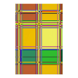 Poster Tissu coloré des Caraïbes Madras Tartan