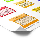 Poster Tissu de calendrier 2023 Police Mois Boulons de co (Coin)