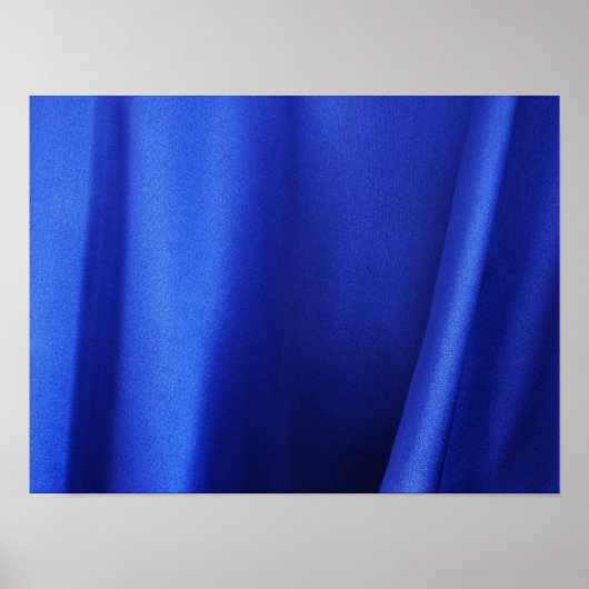 Poster Tissu de soie bleue fluide abstrait (Devant)