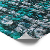 Poster Tissu écossais turquoise, arrière - plan texturé. (Coin)