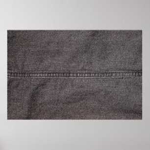 Poster Tissu en denim noir. Mode, textures et backgrou