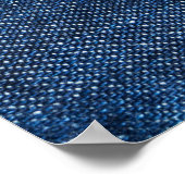 Poster Tissu en denim usé, arrière - plan texturé. (Coin)