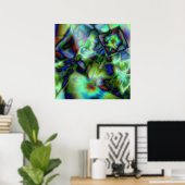 Poster Tissu inondé (Bureau à domicile)