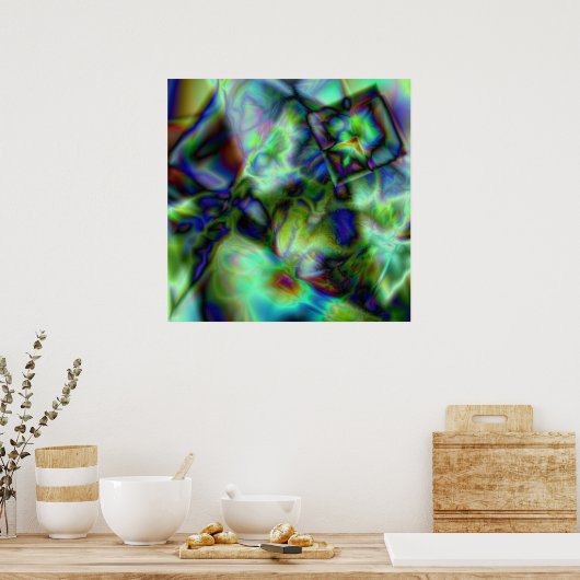 Poster Tissu inondé (Cuisine)