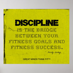 Poster Tissu jaune Fil noir Discipline de condition physi