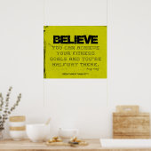 Poster Tissu Jaune Fils Noir Fitness Croire (Cuisine)