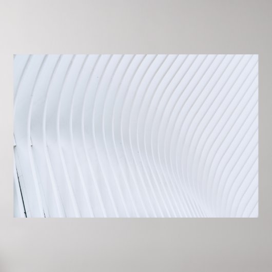 Poster Tissu rayé blanc et gris (Devant)