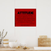 Poster Tissu rouge Fil noir Attitude fitness (Cuisine)