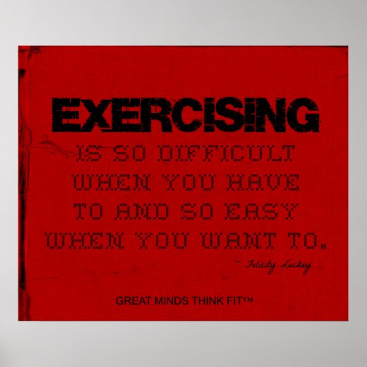 Poster Tissu rouge Fil noir Exercice physique (Devant)