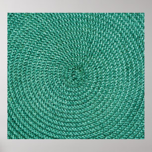 Poster Tissu vert tressé artificiel.
