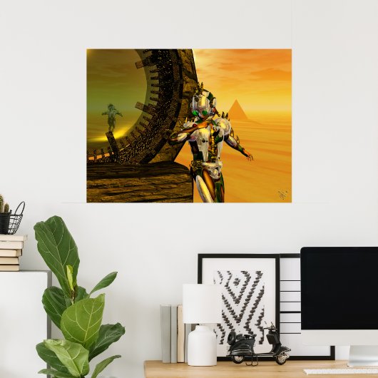 Poster TITAN DANS LE DÉSERT DE L'HYPÉRION, Science-Fictio (Bureau à domicile)