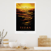 Poster Titan Moon de Saturn annonce de vacances espace to (Cuisine)