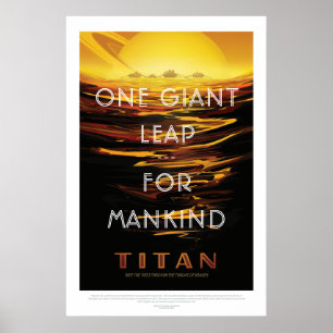 Poster Titan Moon - Tourisme spatial