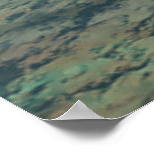 Poster titanesque sous l'eau, vert-bleu, (Coin)