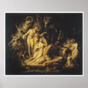 Poster Titania se réveillant par Henry Fuseli