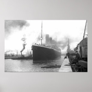 Poster Titanic aux quais de Southampton