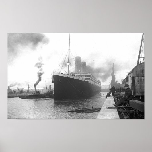 Poster Titanic aux quais de Southampton (Devant)