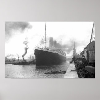 Poster Titanic aux quais de Southampton