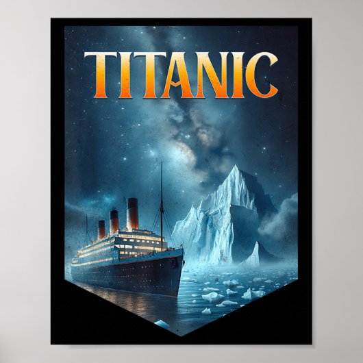 Poster Titanic Cruise Ship Iceberg 1912 Rms Voyage Men Wo (Devant)