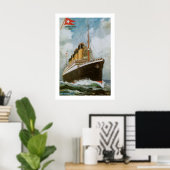 Poster Titanic en mer (Bureau à domicile)